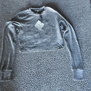 High Neck Long Sleeve Crop Top
